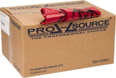 PRO-SOURCE - 10 Gal Capacity, Red, Low-Density Polyethylene, Hazardous Waste Bag - 1.2 mil Thick x 24" Wide x 24" High, Flat Pack - Exact Tool & Supply