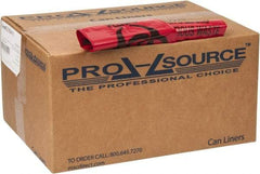 PRO-SOURCE - 35 Gal Capacity, Red, LLD, Hazardous Waste Bag - 1.2 mil Thick x 31" Wide x 43" High, Flat Pack - Exact Tool & Supply