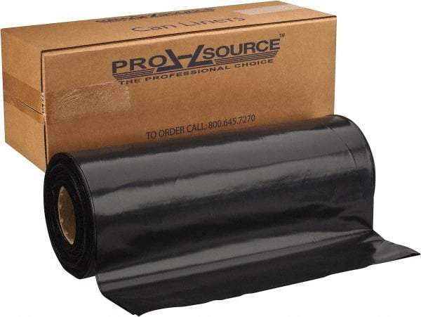 PRO-SOURCE - 56 Gal Capacity, 3 mil Thick, Contractor Trash Bags - Low-Density Polyethylene (LDPE), Perforated, Recycled Content, 43" Wide x 47" High, Black - Exact Tool & Supply