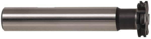 Made in USA - 5/32" Radius, 5/16" Circle Diam, 1" Cutter Diam, 0.54" Cutting Width, Shank Connection, Concave Radius Cutter - 3/4" Shank Diam, 3-1/2" OAL, High Speed Steel, Uncoated, Form Relieved, 6 Teeth, Weldon Flat - Exact Tool & Supply