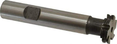 Made in USA - 1/32" Radius, 1/16" Circle Diam, 3/4" Diam x 0.165" Wide Cut, High Speed Steel Concave Radius Cutter - 3" OAL, 1/2" Shank Diam, Shank Connection, Uncoated, Form Relieved, 6 Teeth, Weldon Flat - Exact Tool & Supply