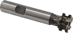 Made in USA - 3/32" Radius, 3/16" Circle Diam, 3/4" Diam x 0.352" Wide Cut, High Speed Steel Concave Radius Cutter - 3" OAL, 1/2" Shank Diam, Shank Connection, Uncoated, Form Relieved, 6 Teeth, Weldon Flat - Exact Tool & Supply
