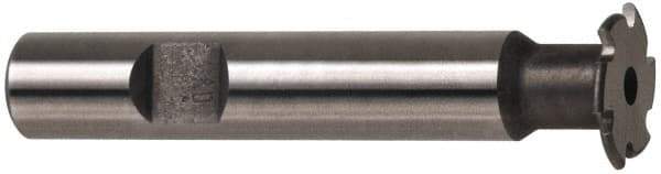 Made in USA - 5/16" Radius, 5/8" Circle Diam, 1-5/8" Cutter Diam, Shank Connection, Convex Radius Cutter - 3/4" Shank Diam, 4" OAL, High Speed Steel, Uncoated, Form Relieved, 4 Teeth, Weldon Flat - Exact Tool & Supply