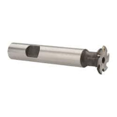 Made in USA - 1/32" Radius, 1/16" Circle Diam, 3/4" Cutter Diam, Shank Connection, Convex Radius Cutter - 1/2" Shank Diam, 3" OAL, High Speed Steel, Uncoated, Form Relieved, 6 Teeth, Weldon Flat - Exact Tool & Supply