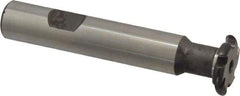 Made in USA - 1/16" Radius, 1/8" Circle Diam, 3/4" Cutter Diam, Shank Connection, Convex Radius Cutter - 1/2" Shank Diam, 3" OAL, High Speed Steel, Uncoated, Form Relieved, 6 Teeth, Weldon Flat - Exact Tool & Supply