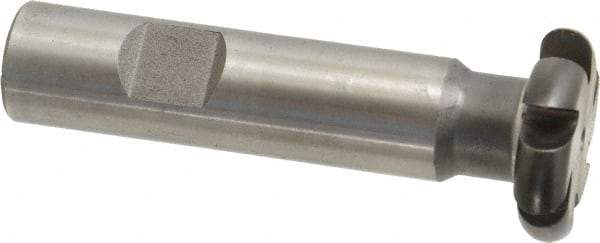 Made in USA - 5/32" Radius, 5/16" Circle Diam, 1-5/16" Cutter Diam, Shank Connection, Convex Radius Cutter - 3/4" Shank Diam, 3-1/2" OAL, High Speed Steel, Uncoated, Form Relieved, 6 Teeth, Weldon Flat - Exact Tool & Supply