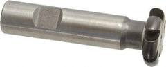 Made in USA - 5/32" Radius, 5/16" Circle Diam, 1-5/16" Cutter Diam, Shank Connection, Convex Radius Cutter - 3/4" Shank Diam, 3-1/2" OAL, High Speed Steel, Uncoated, Form Relieved, 6 Teeth, Weldon Flat - Exact Tool & Supply