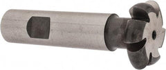 Made in USA - 3/16" Radius, 3/8" Circle Diam, 1-3/8" Cutter Diam, Shank Connection, Convex Radius Cutter - 3/4" Shank Diam, 3-1/2" OAL, High Speed Steel, Uncoated, Form Relieved, 6 Teeth, Weldon Flat - Exact Tool & Supply