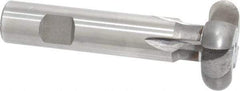 Made in USA - 1/4" Radius, 1/2" Circle Diam, 1-1/2" Cutter Diam, Shank Connection, Convex Radius Cutter - 3/4" Shank Diam, 4" OAL, High Speed Steel, Uncoated, Form Relieved, 4 Teeth, Weldon Flat - Exact Tool & Supply