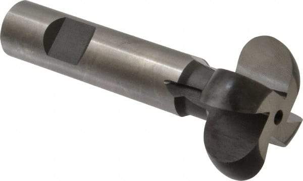 Made in USA - 3/8" Radius, 3/4" Circle Diam, 1-3/4" Cutter Diam, Shank Connection, Convex Radius Cutter - 3/4" Shank Diam, 4" OAL, High Speed Steel, Uncoated, Form Relieved, 4 Teeth, Weldon Flat - Exact Tool & Supply