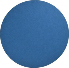 Norton - 10" Diam, 60 Grit Zirconia Alumina Adhesive PSA Disc - Coarse Grade, Blue, Y Weighted Backing, Flexible - Exact Tool & Supply