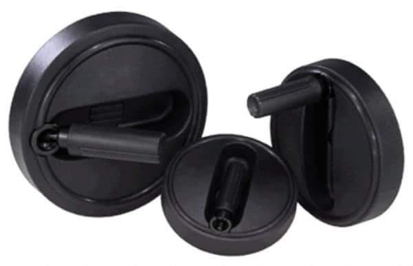 KIPP - 4.9" Diam, Thermoplastic Handwheel with Handle - 1.4" Hub Diam - Exact Tool & Supply