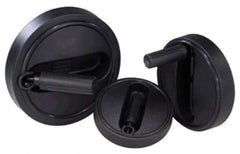 KIPP - 3.9" Diam, Thermoplastic Handwheel with Handle - 1.1" Hub Diam - Exact Tool & Supply