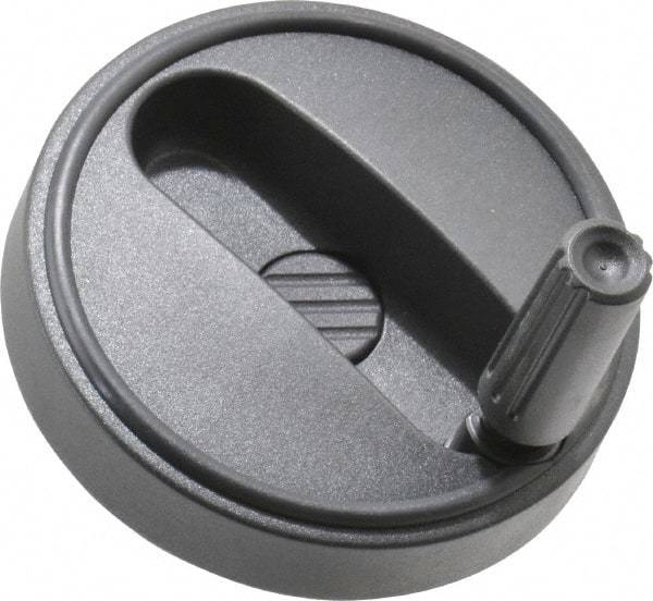 KIPP - 3.15" Diam, Thermoplastic Handwheel with Handle - 0.98" Hub Diam - Exact Tool & Supply