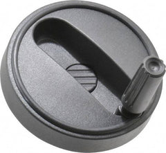 KIPP - 3.15" Diam, Thermoplastic Handwheel with Handle - 0.98" Hub Diam - Exact Tool & Supply
