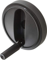 KIPP - 6.3" Diam, Thermoplastic Handwheel with Handle - 1.8" Hub Diam - Exact Tool & Supply