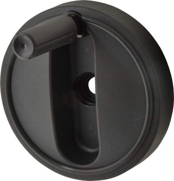 KIPP - 6.3" Diam, Thermoplastic Handwheel with Handle - 1.8" Hub Diam - Exact Tool & Supply