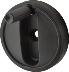 KIPP - 6.3" Diam, Thermoplastic Handwheel with Handle - 1.8" Hub Diam - Exact Tool & Supply