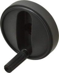 KIPP - 3.15" Diam, Thermoplastic Handwheel with Handle - 0.98" Hub Diam - Exact Tool & Supply