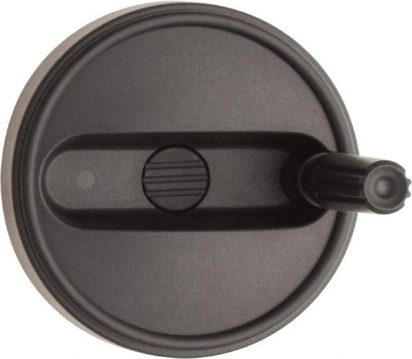 KIPP - 3.9" Diam, Thermoplastic Handwheel with Handle - 1.1" Hub Diam - Exact Tool & Supply