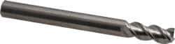 OSG - 1/4", 5/8" LOC, 1/4" Shank Diam, 2-1/2" OAL, 3 Flute, Solid Carbide Square End Mill - Single End, Uncoated, Spiral Flute, 45° Helix, Centercutting, Right Hand Cut, Right Hand Flute, Series 2042 - Exact Tool & Supply