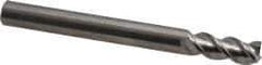OSG - 1/4", 5/8" LOC, 1/4" Shank Diam, 2-1/2" OAL, 3 Flute, Solid Carbide Square End Mill - Single End, Uncoated, Spiral Flute, 45° Helix, Centercutting, Right Hand Cut, Right Hand Flute, Series 2042 - Exact Tool & Supply