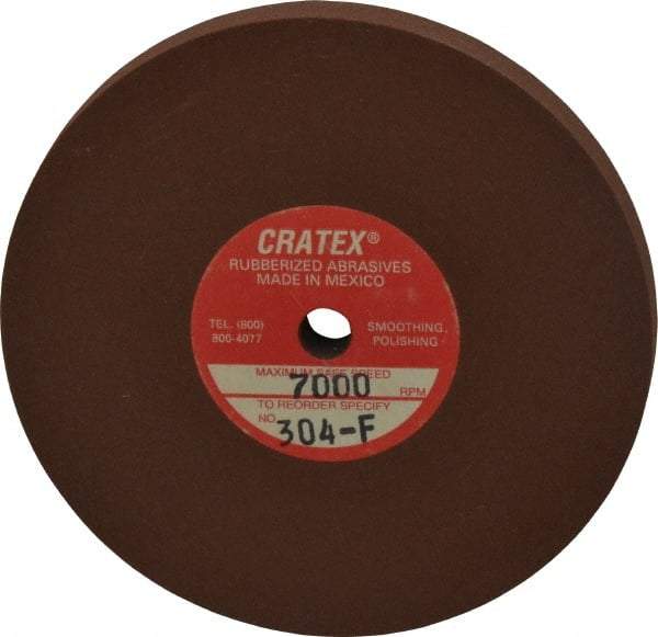 Cratex - 3" Diam x 1/4" Hole x 1/4" Thick, Surface Grinding Wheel - Silicon Carbide, Fine Grade, 7,000 Max RPM, Rubber Bond, No Recess - Exact Tool & Supply