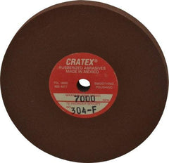 Cratex - 3" Diam x 1/4" Hole x 1/4" Thick, Surface Grinding Wheel - Silicon Carbide, Fine Grade, 7,000 Max RPM, Rubber Bond, No Recess - Exact Tool & Supply
