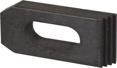 Value Collection - 1/2" Stud, Heat Treated Steel, Plain Strap Clamp - 1.26" Travel, 2-1/2" OAL x 1-1/8" Wide x 1/2" High, Black Oxide Finish, Tapered Nose - Exact Tool & Supply