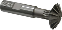 Interstate - 1-3/8° 1-3/8" Cut Diam, 7/16" Cut Width, 5/8" Shank, High Speed Steel Double-Angle Cutter - Exact Tool & Supply