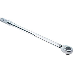 Proto - 3/4" Drive Micrometer Type Ratchet Head Torque Wrench - 142 N/m to 428 N/m Torque, 32-23/32" OAL, 1.7 N/m Graduation, Ratchet Head - Exact Tool & Supply