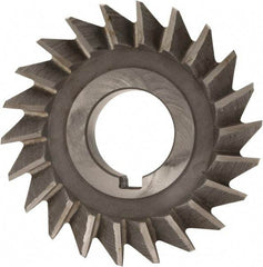 Value Collection - 3" Diam x 5/8" Width of Cut, 45° Included Angle, Arbor Connection, High Speed Steel Single Angle Cutter - Right Hand Cut, Oxide Finish - Exact Tool & Supply