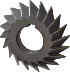 Value Collection - 2-3/4" Diam x 1/2" Width of Cut, 45° Included Angle, Arbor Connection, High Speed Steel Single Angle Cutter - Left Hand Cut, Oxide Finish - Exact Tool & Supply