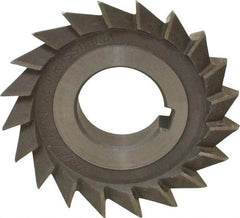 Value Collection - 2-3/4" Diam x 1/2" Width of Cut, 60° Included Angle, Arbor Connection, High Speed Steel Single Angle Cutter - Right Hand Cut, Oxide Finish - Exact Tool & Supply