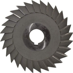 Value Collection - 6" Diam x 3/4" Width of Cut, 60° Included Angle, Arbor Connection, High Speed Steel Single Angle Cutter - Right Hand Cut, Oxide Finish - Exact Tool & Supply