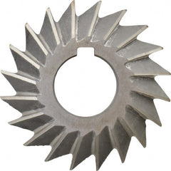 Value Collection - 2-3/4° 2-3/4" Cut Diam, 1/2" Cut Width, 1" Arbor, High Speed Steel Double-Angle Cutter - Exact Tool & Supply