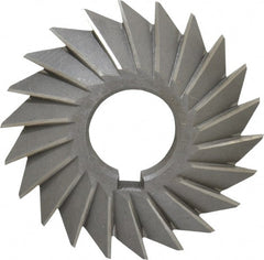 Value Collection - 3° 3" Cut Diam, 5/8" Cut Width, 1" Arbor, High Speed Steel Double-Angle Cutter - Exact Tool & Supply