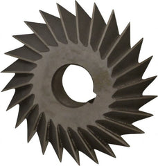 Value Collection - 4° 4" Cut Diam, 3/4" Cut Width, 1" Arbor, High Speed Steel Double-Angle Cutter - Exact Tool & Supply