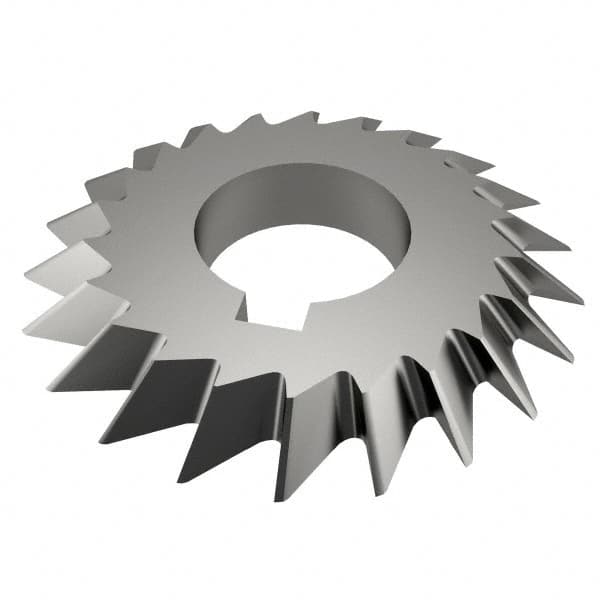 Value Collection - 2-3/4° 2-3/4" Cut Diam, 1/2" Cut Width, 1" Arbor, High Speed Steel Double-Angle Cutter - Exact Tool & Supply