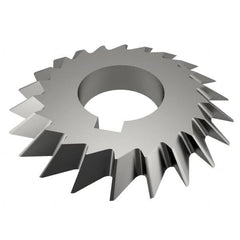 Value Collection - 2-3/4° 2-3/4" Cut Diam, 1/2" Cut Width, 1" Arbor, High Speed Steel Double-Angle Cutter - Exact Tool & Supply