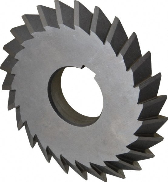 Value Collection - 4° 4" Cut Diam, 1/2" Cut Width, 1-1/4" Arbor, High Speed Steel Double-Angle Cutter - Exact Tool & Supply