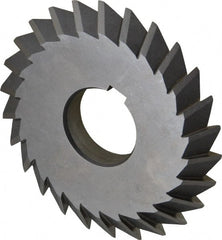 Value Collection - 4° 4" Cut Diam, 1/2" Cut Width, 1-1/4" Arbor, High Speed Steel Double-Angle Cutter - Exact Tool & Supply