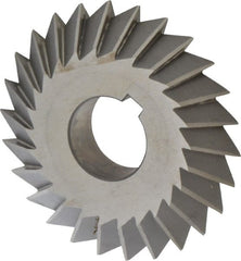 Value Collection - 4° 4" Cut Diam, 3/4" Cut Width, 1-1/4" Arbor, High Speed Steel Double-Angle Cutter - Exact Tool & Supply