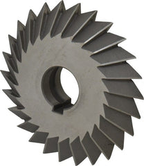 Value Collection - 5° 5" Cut Diam, 1" Cut Width, 1-1/4" Arbor, High Speed Steel Double-Angle Cutter - Exact Tool & Supply