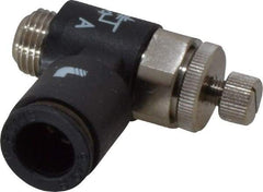 Legris - 8mm Tube OD x 1/8" BSPP Miniature Flow Control Regulator - 0 to 145 psi & Nylon Material - Exact Tool & Supply