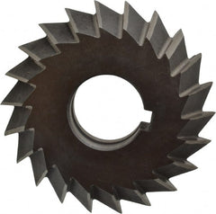 Value Collection - 3° 3" Cut Diam, 3/4" Cut Width, 1" Arbor, High Speed Steel Double-Angle Cutter - Exact Tool & Supply