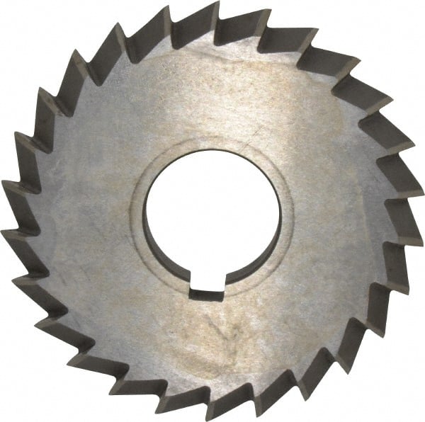 Value Collection - 4° 4" Cut Diam, 1/2" Cut Width, 1-1/4" Arbor, High Speed Steel Double-Angle Cutter - Exact Tool & Supply