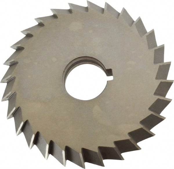 Value Collection - 5° 5" Cut Diam, 3/4" Cut Width, 1-1/4" Arbor, High Speed Steel Double-Angle Cutter - Exact Tool & Supply