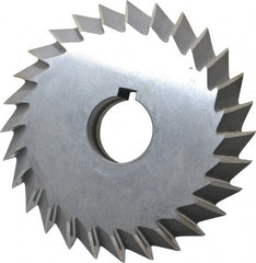 Value Collection - 5° 5" Cut Diam, 1" Cut Width, 1-1/4" Arbor, High Speed Steel Double-Angle Cutter - Exact Tool & Supply
