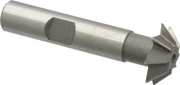 Value Collection - 3/4" Diam x 3/16" Width of Cut, 45° Included Angle, Shank Connection, High Speed Steel Single Angle Cutter - 3/8" Shank Diam, 2-1/8" Overall Length, Right Hand Cut, Uncoated - Exact Tool & Supply